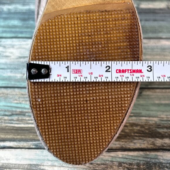 Sanita Clog Sz 6.5-7 Metallic Beige Floral Embossed Leather Mule Dress Shoes - Picture 10 of 13